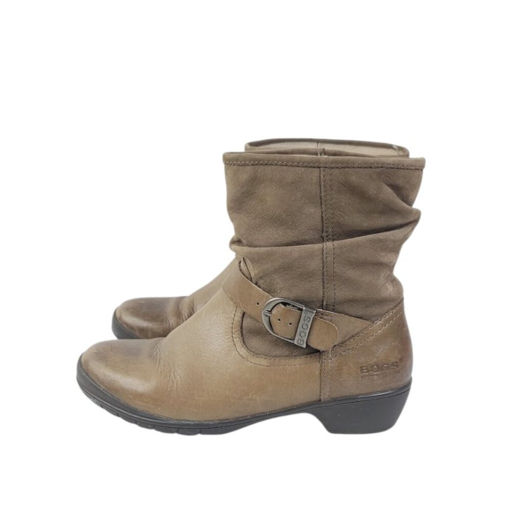 Bogs Women's Tan Cassie Low Waterproof Leather Classic‎ Ankle Bootie Size 7.5